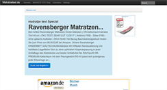 Desktop Screenshot of matratzetest.de